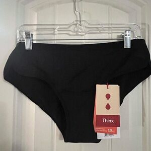 Thinx Women's Classic Black Sportslip panty, size Large